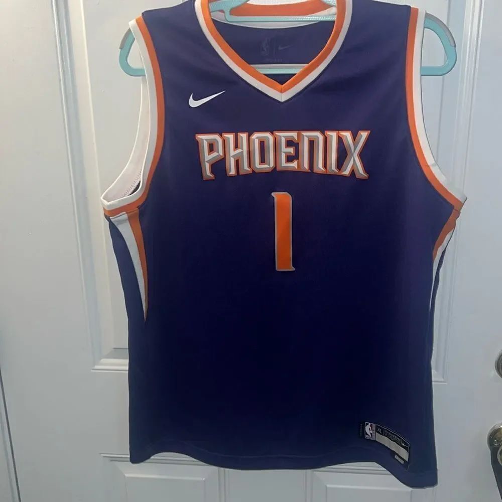 Devin Booker Phoenix Suns Jersey purple white orange